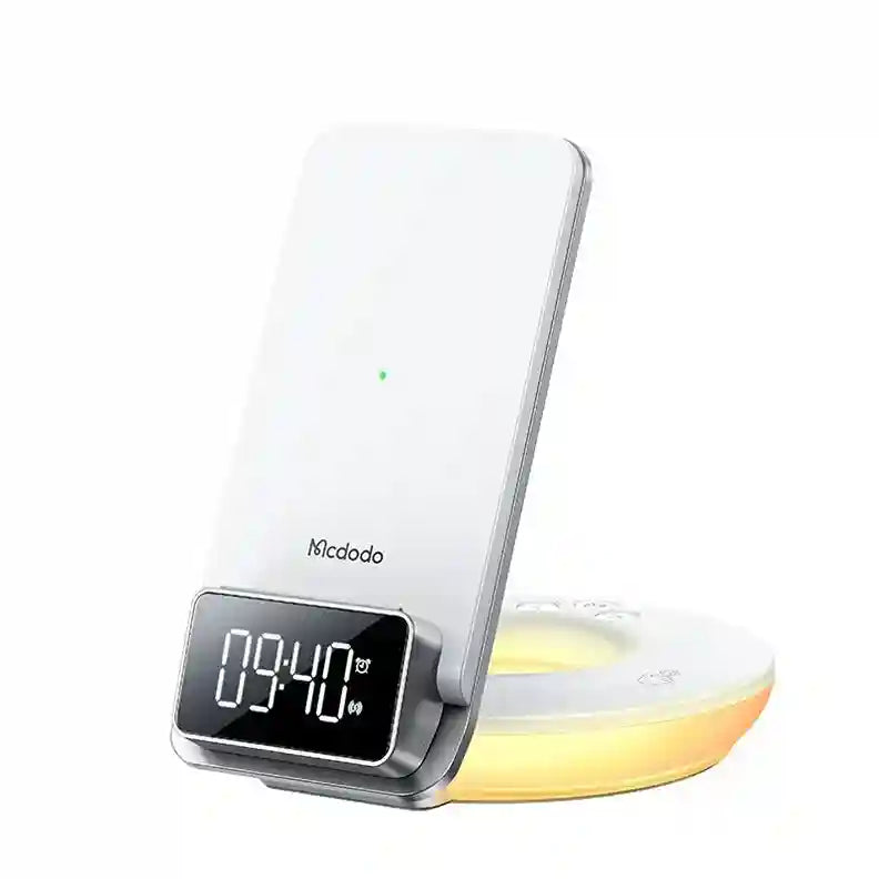 Multifunctional 15W Wireless Charger Foldable Desktop Stand With Night Light