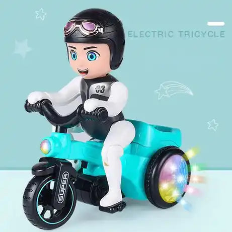 Lightning & Musical Stunt Bike Tricycle Toy